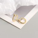 Elegant Pave Flower Hoop Earrings - MLYH137