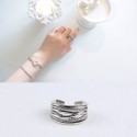 Vintage Twist-shaped Open Ring - MLYH138