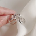 Two Hoops Wrapped Drop Earrings - MLYH141