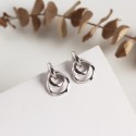 Two Hoops Wrapped Drop Earrings - MLYH141
