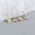 Fashion Pave Sheeps Head Dangle Earrings - MLYH143