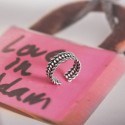 Vintage Oval Beads Line Open Ring - MLYH144