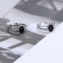 Vintage Oval Onyx Open Ring - MLYH146