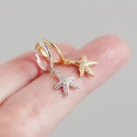 Pave Starfish Dangle Earrings - MLYH147