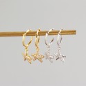 Pave Starfish Dangle Earrings - MLYH147