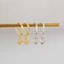 Sparkling Anchor Dangle Earrings - MLYH148