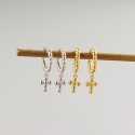 Fashion Dot Cross Dangle Earrings - MLYH152
