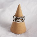 Double Chain Texture Open Ring - MLYH160