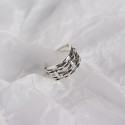 Double Chain Texture Open Ring - MLYH160