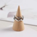 Vintage Three-layer Corrugated Open Ring - MLYH161