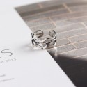 Vintage Three-layer Corrugated Open Ring - MLYH161