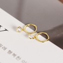 Casual Round Gemstone Dangle Earrings - MLYH162