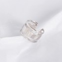 Three-layer Glossy Line Open Ring - MLYH165