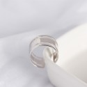 Three-layer Glossy Line Open Ring - MLYH165