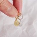 Virgin Mary Coin Dangle Earrings - MLYH166