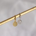 Virgin Mary Coin Dangle Earrings - MLYH166