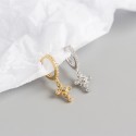 Beaded Gemstone Cross Dangle Earrings - MLYH168