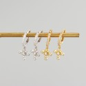 Beaded Gemstone Cross Dangle Earrings - MLYH168