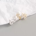 Sparkling Flower Hoop Earrings - MLYH171