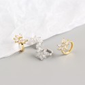 Sparkling Flower Hoop Earrings - MLYH171