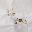 Round Evil Eye Dangle Earrings - MLYH175