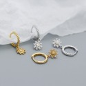 Sparkling Snowflake Dangle Earrings - MLYH176