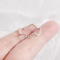 Minimalist Twisted Wave Open Ring - MLYH182