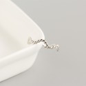 Minimalist Twisted Wave Open Ring - MLYH182