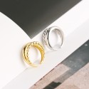 Double Layer Glossy and Twist Open Ring - MLYH183
