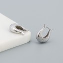 Metallic Style U-shaped Hoop Earrings - MLYH185
