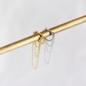 Tassel Chain Beaded Hoop Earrings - MLYH187