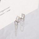 Tassel Chain Beaded Hoop Earrings - MLYH187