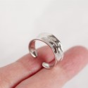 Irregular Hammered Textured Open Ring - MLYH190