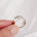 Irregular Hammered Textured Open Ring - MLYH190