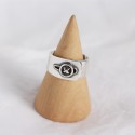 Metallic Button Open Ring - MLYH191