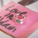 Metallic Button Open Ring - MLYH191