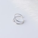 Minimalist Cross Line Open Ring - MLYH194