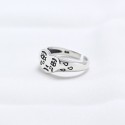 Engraved Tearful Heart Open Ring - MLYH197