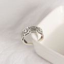 Chessboard and Smiley Emoji Open Ring - MLYH199