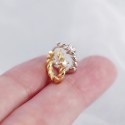 Twisted Textured Solitaire Hoop Earrings - MLYH204