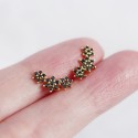 Sparkling Five Petals Flowers Stud Earrings - MLYH206