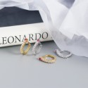 Sparkling Gem Row Hoop Earrings - MLYH207