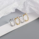 Elegant Beaded Gem Hoop Earrings - MLYH208