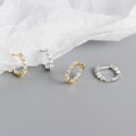 Elegant Beaded Gem Hoop Earrings - MLYH208