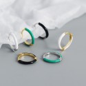 Minimalist Enamel Hoop Earrings - MLYH209
