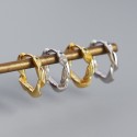 Metallic Twisted Hoop Earrings - MLYH211