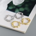 Metallic Twisted Hoop Earrings - MLYH211