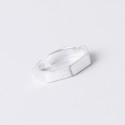 Fashion Brushed Octagon Open Ring - MLYH212