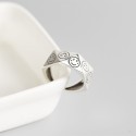 Triangular Cut Emoji Open Ring - MLYH218