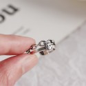 Chain and Smiley Emoji Open Ring - MLYH223